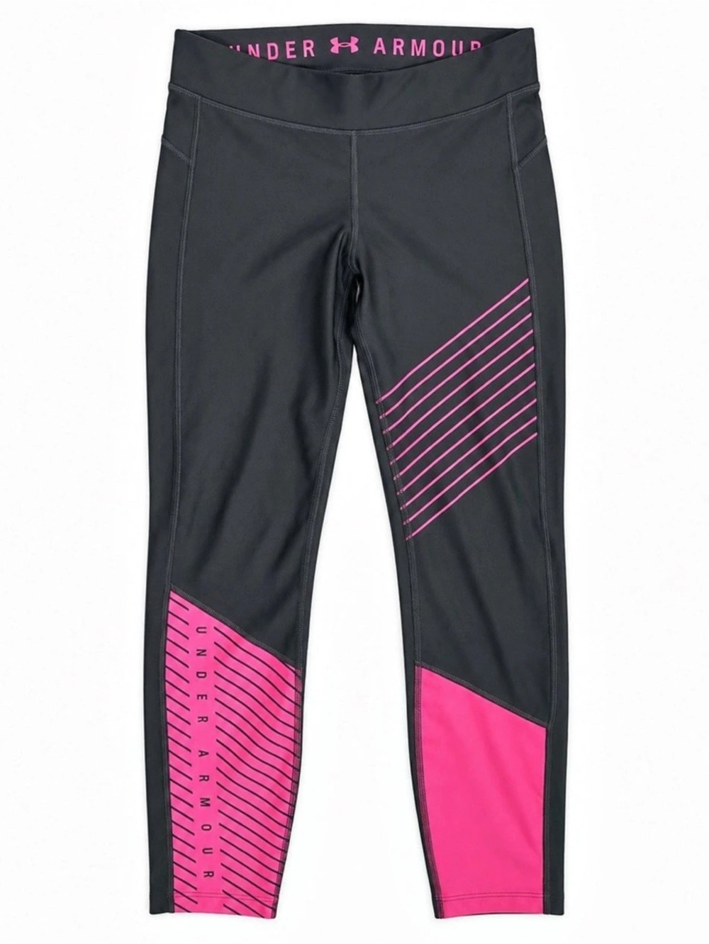 Under Armour HeatGear Women’s Small Black & Pink Compression Leggings